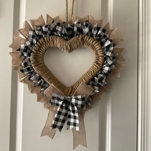 Handmade heart wreath